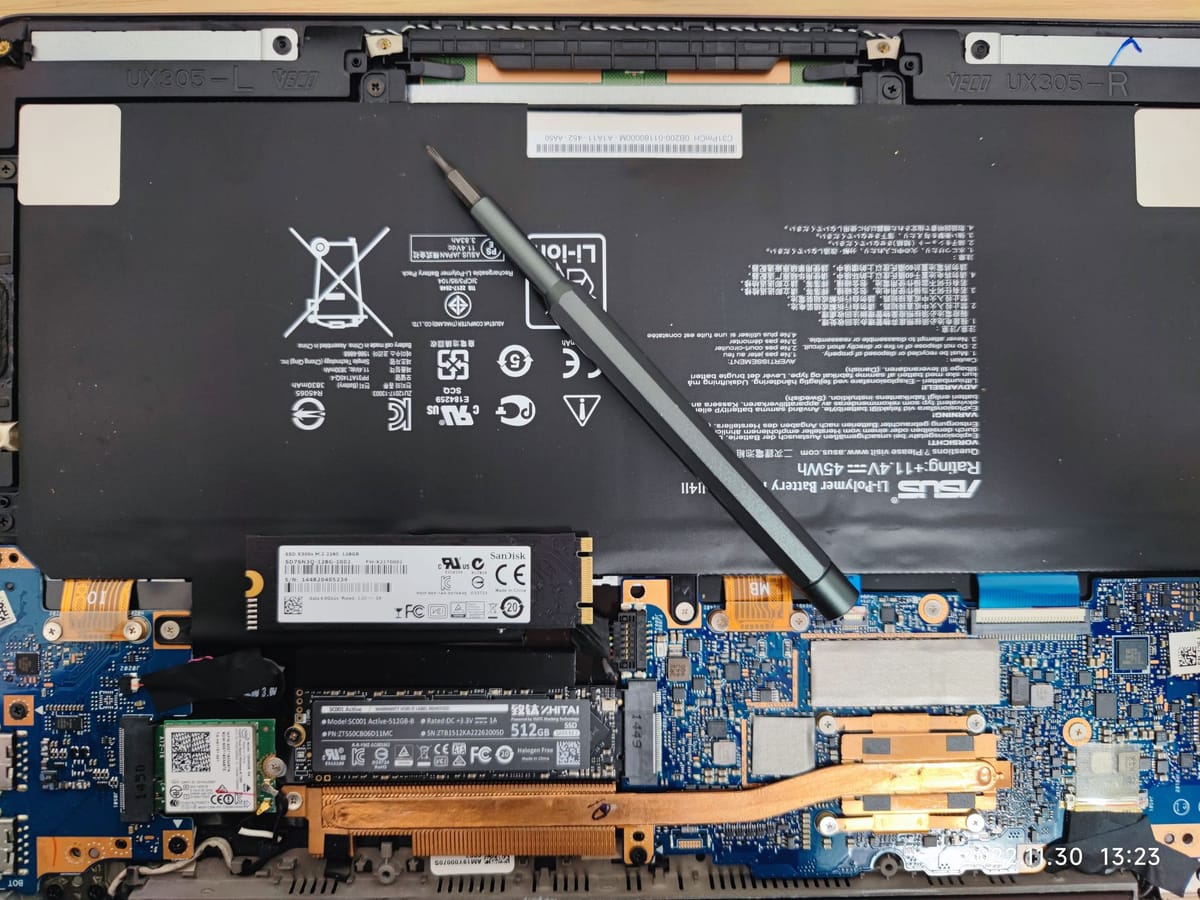 华硕U305F升级固态硬盘